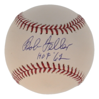 Bob Feller Signed OML Baseball Inscribed "HOF 62" (PSA & MLB) at PristineAuction.com