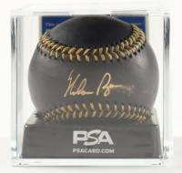 Nolan Ryan Signed OML Black Leather Baseball with Display Case (PSA GM Mint 10) at PristineAuction.com