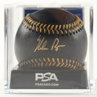 Nolan Ryan Signed OML Black Leather Baseball with Display Case (PSA 9.5) at PristineAuction.com