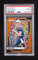 Drake Maye 2024 Panini Prizm Prizms Orange Disco #329 RC (PSA 10) at PristineAuction.com
