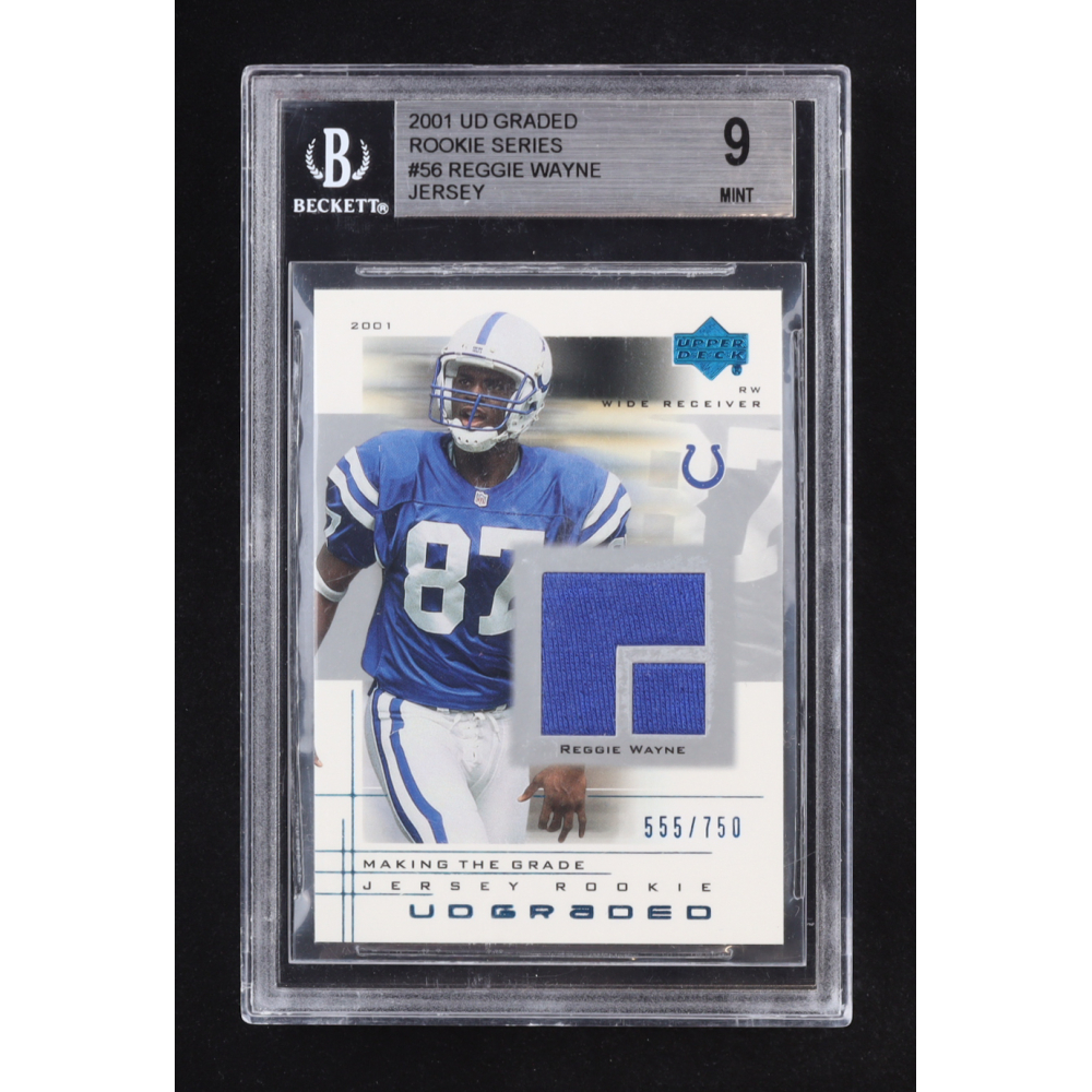 Reggie Wayne 2001 Rookie Series UD Graded #56 #555/750 RC (BGS 9) at PristineAuction.com