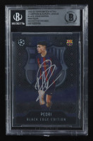 Pedri Signed 2022-23 Topps Match Attax UEFA Club Competitions #464 (Beckett) at PristineAuction.com