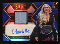 Charlotte Flair 2023 Select WWE Autographed Memorabilia Prizms Blue #AMCFL #03/35 at PristineAuction.com
