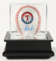 Nolan Ryan Signed OML Rangers Logo Baseball with Display Case (PSA) at PristineAuction.com