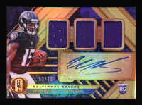 Marquise Brown 2019 Panini Gold Standard Patch Autograph #282 #52/75 RC at PristineAuction.com