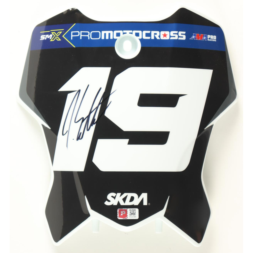 Jordon Smith Signed Motocross Plate (PA) at PristineAuction.com
