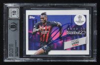 Rafael Leao Signed 2022-23 Topps UEFA Club Competitions Road to the Final #RF1 (Beckett | Auto Grade 10) at PristineAuction.com