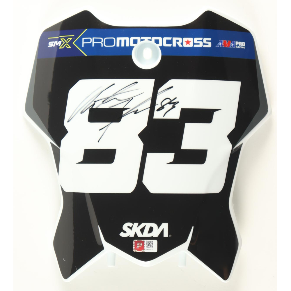 Austin Forkner Signed Motocross Plate (PA) at PristineAuction.com