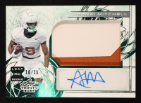 Adonai Mitchell 2024 Leaf Trinity Patch Autographs Green #PAAM1 #16/25 RC at PristineAuction.com