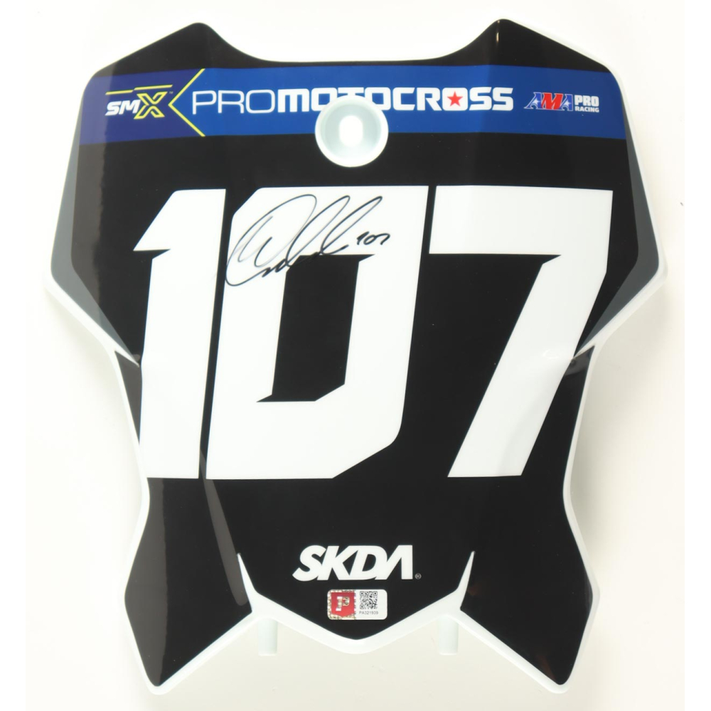 Mikkel Haarup Signed Motocross Plate (PA) at PristineAuction.com