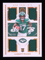 Garrett Wilson 2022 Panini Encased Rookie Quad Memorabilia #5 RC #8/99 at PristineAuction.com