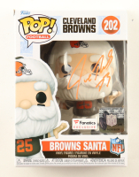 Joe Thomas Signed Browns #202 Browns Santa Funko Pop! Vinyl Figure (Schwartz) at PristineAuction.com
