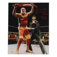 Hulk Hogan Signed WWE 8x10 Photo Inscribed "2005 HOF" & (2) Others (JSA) at PristineAuction.com