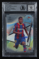 Ansu Fati Signed 2020-21 Finest UEFA Champions League #47 (Beckett | Auto Grade 10) at PristineAuction.com