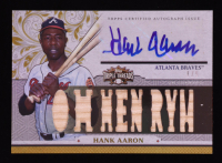 Hank Aaron 2014 Topps Triple Threads Relic Autographs Gold #TTARHA1 #1/9 at PristineAuction.com