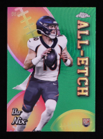 Bo Nix 2024 Topps Chrome All Etch Green Refractors #CAEBN RC #6/99 at PristineAuction.com