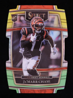Ja'Marr Chase 2021 Select Prizm Green and Yellow Die Cut #47 RC at PristineAuction.com