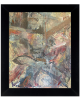 Mark Lewis Custom Framed Original Painting On Canvas #006-25 (Lewis) at PristineAuction.com