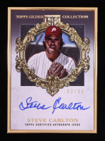 Steve Carlton 2022 Topps Gilded Collection Gold Framed Hall of Famers Autographs #HAFASC #43/90 at PristineAuction.com