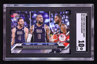 Stephen Curry / LeBron James / Kevin Durant 2024 Topps Now Olympic Games #26 (SGC 10) at PristineAuction.com