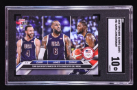 Stephen Curry / LeBron James / Kevin Durant 2024 Topps Now Olympic Games #26 (SGC 10) at PristineAuction.com