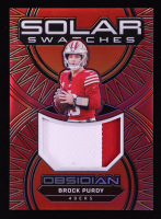 Brock Purdy 2024 Panini Obsidian Solar Swatches Red #11 #10/75 at PristineAuction.com
