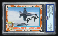 Dan Quayle Signed 1991 Topps Desert Storm #116 F/A-18 Hornet (PSA) at PristineAuction.com