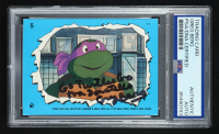 Greg Berg Signed 1990 Topps Teenage Mutant Ninja Turtles Movie Stickers #5 Inscribed "Go Turtles Go" & "From Donatello" (PSA) at PristineAuction.com