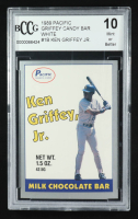 Ken Griffey Jr. 1989 Pacific Griffey Candy Bar #1B White background RC (BCCG 10) at PristineAuction.com