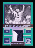 Roger Staubach 2022 Panini Encased Encore Collection Materials Emerald #3 #5/10 at PristineAuction.com