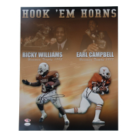 Ricky Williams & Earl Campbell Signed Texas Longhorns 16x20 Photo (JSA) at PristineAuction.com