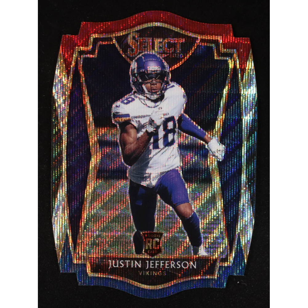Justin Jefferson 2020 Select Prizm Tri Color Die Cut #161 RC at PristineAuction.com