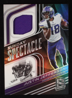 Justin Jefferson 2022 Panini Spectra Sunday Spectacle Materials #5 #87/99 at PristineAuction.com