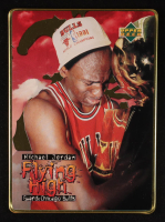 Michael Jordan 1996 Upper Deck Flying High Metal Gold Border #6 / Over the Hump at PristineAuction.com