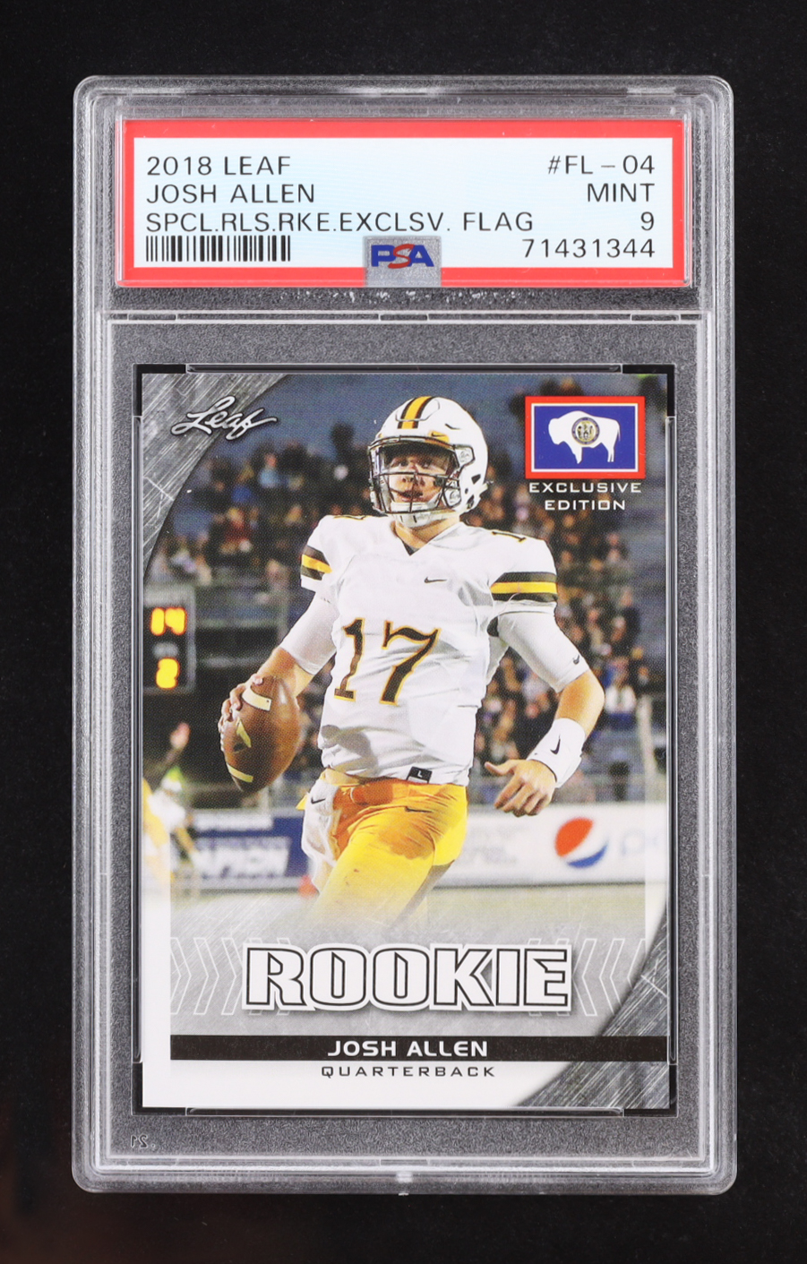 Josh Allen 2018 Leaf Special Release Rookie Exclusive Flag #FL04 RC (PSA 9) at PristineAuction.com Josh Allen 2018 Leaf Special Release Rookie Exclusive Flag #FL04 RC (PSA 9) at PristineAuction.com