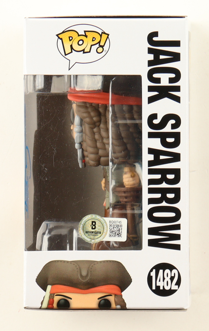 Johnny Depp Signed "Pirates of the Caribbean" Jack Sparrow #1482 Funko Pop! Vinyl Figure (Beckett) at PristineAuction.com Johnny Depp Signed "Pirates of the Caribbean" Jack Sparrow #1482 Funko Pop! Vinyl Figure (Beckett) at PristineAuction.com