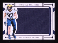 Aidan Hutchinson 2022 Panini National Treasures Collegiate Rookie Silhouettes Blue #1 RC #47/75 at PristineAuction.com