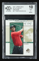 Tiger Woods 2001 SP Authentic Preview Ambassadors of Golf #51 RC (BCCG 10) at PristineAuction.com