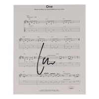 Lars Ulrich Signed Metallica "One" 8x10 Sheet Music Print (JSA) at PristineAuction.com