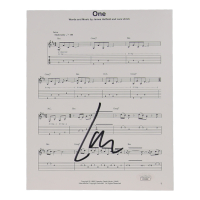 Lars Ulrich Signed Metallica "One" 8x10 Sheet Music Print (JSA) at PristineAuction.com