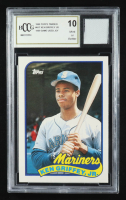 Ken Griffey Jr. 1989 Topps Traded #41T Game Used JSY RC (BCCG 10) at PristineAuction.com