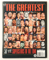Hulk Hogan, Ric Flair, & Roddy Piper Signed "WWE: The Greatest 50 Superstars of All Time" Magazine (Beckett & PSA) at PristineAuction.com