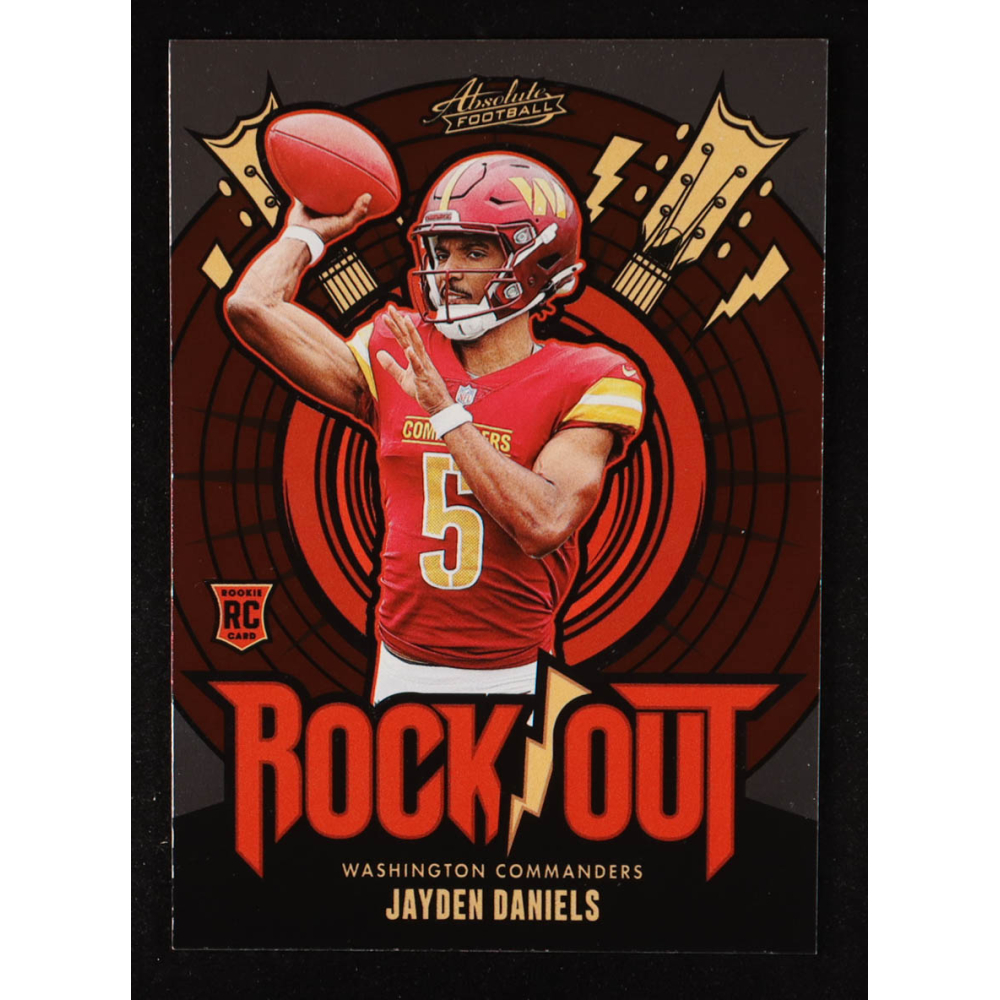 Jayden Daniels 2024 Absolute Rock Out #19 RC at PristineAuction.com