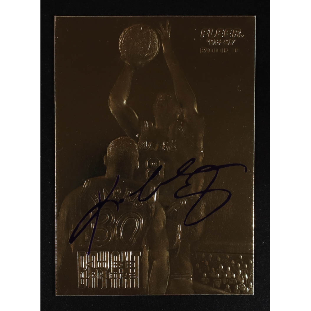 Kobe Bryant 1996-97 Fleer 23KT Gold Card Purple Signature #NNO RC at PristineAuction.com