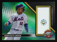 Francisco Lindor 2024 Topps Chrome Authentics Relics Green Refractors #TCAFL #49/99 at PristineAuction.com