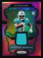 De'Von Achane 2023 Panini Prizm Premier Jerseys Pink #10 RC at PristineAuction.com