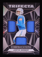Justin Herbert 2024 Panini Obsidian Trifecta Swatches #18 at PristineAuction.com