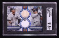 Aaron Judge / Derek Jeter 2024 Topps Tribute Dual Player Relics Blue #DR2JJ #121/150 (SGC 9.5) at PristineAuction.com