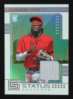 Elly De La Cruz 2023 Panini Chronicles Status Swatches Holo Platinum Blue #1 RC at PristineAuction.com