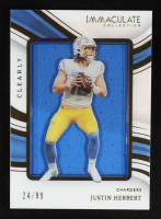 Justin Herbert 2023 Immaculate Collection Clearly Immaculate Jerseys #3 #24/99 at PristineAuction.com